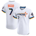 H.Astros #7 Craig Biggio Player White City Connect Limited Elite Home Gdoa Stitched Jerseys