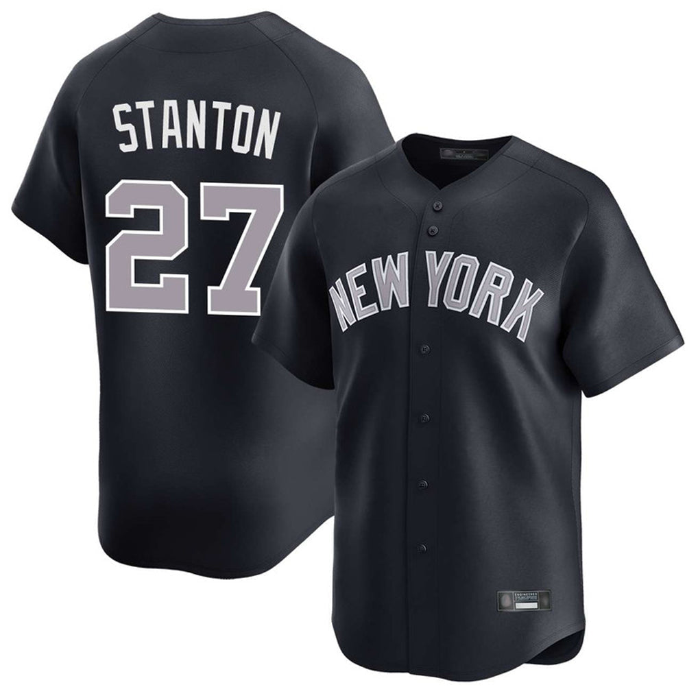 NY.Yankees #27 Giancarlo Stanton Player Navy Limited Game Stitched Jerseys