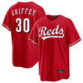 C.Reds #30 Ken Griffey Player Red Home Game Gdoa Stitched Jerseys