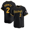 P.Pirates #2 Spencer Horwitz Player Black Alt Home Limited Gdoa Stitched Jerseys