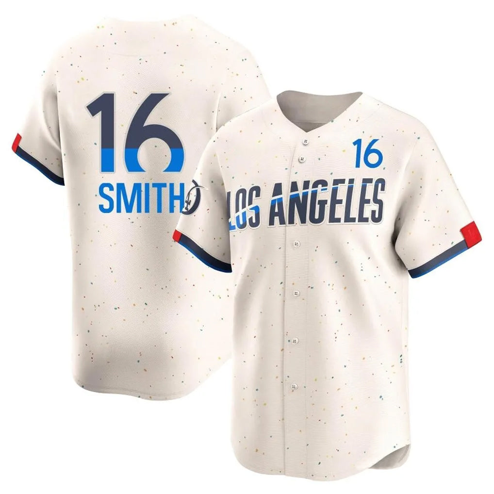 LA.Dodgers #16 Will Smith Player Cream City Connect Limited Home Gdoa Stitched Jerseys