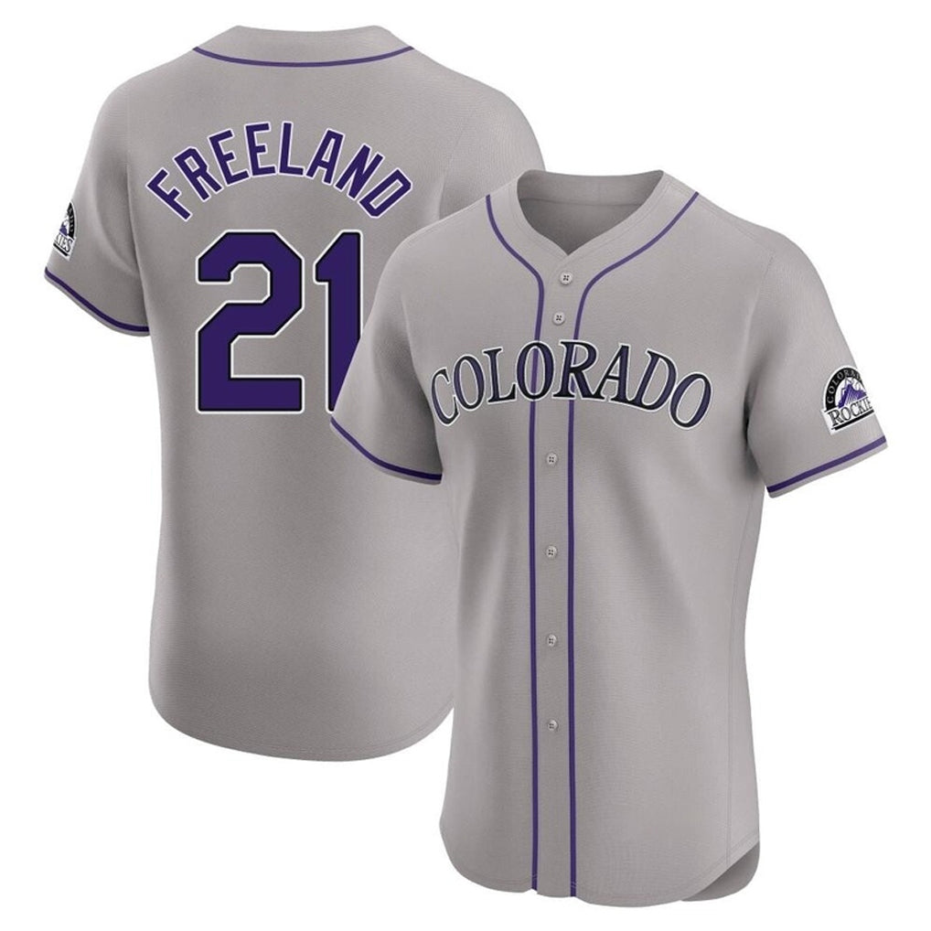 C.Rockies #21 Kyle Freeland Player Gray Limited Elite Home Gdoa Stitched Jerseys