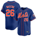 NY.Mets #26 Nolan McLean Player Royal Home Limited Gdoa Stitched Jerseys