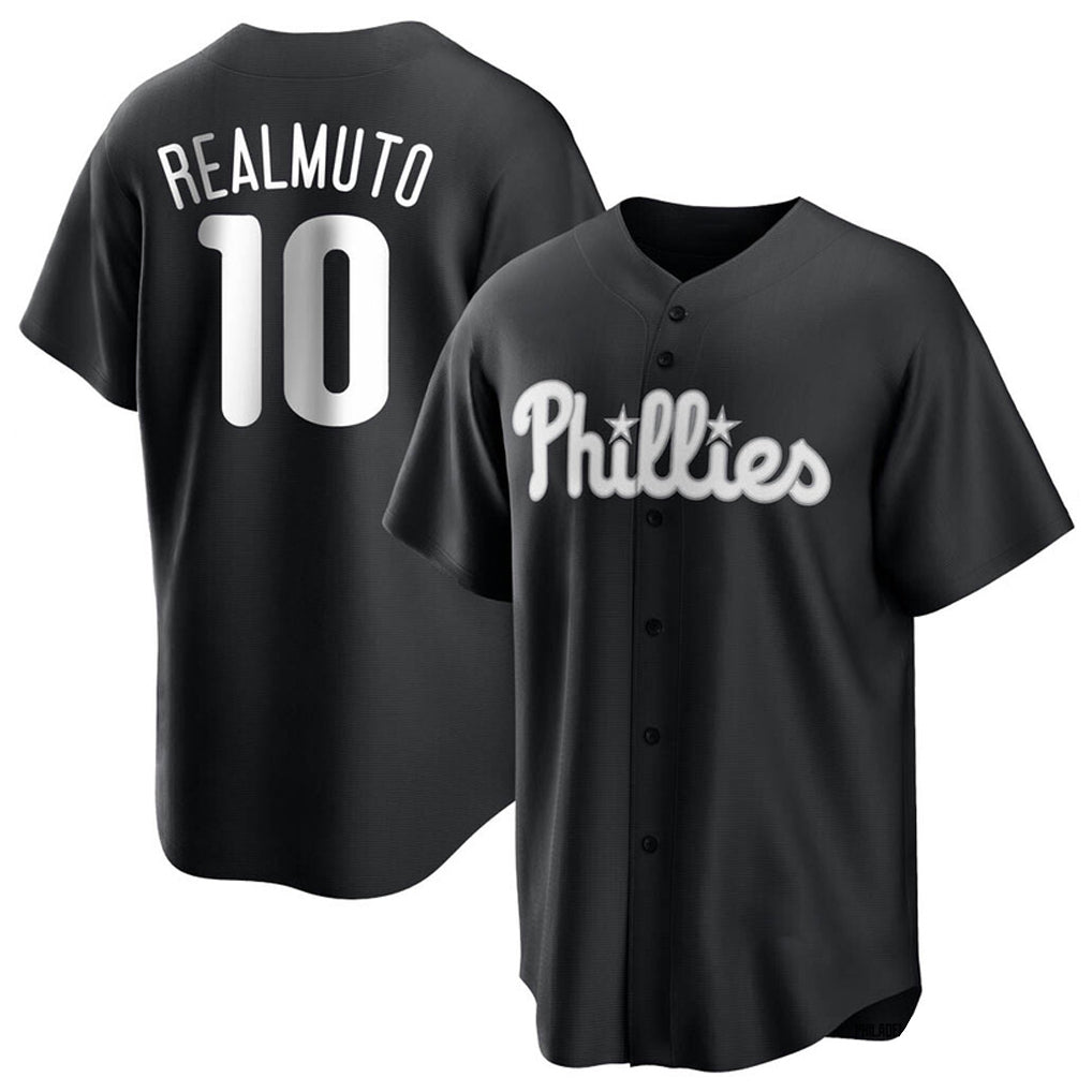 P.Phillies #10 J.T. Realmuto Player Black Alt Fashion Home Game Stitched Jerseys