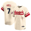 LA.Angels #7 Jo Adell Player Cream City Connect Limited Home Gdoa Stitched Jerseys