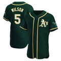 Athletics #5 Jacob Wilson Green Authentic Alternate Stitched Jersey