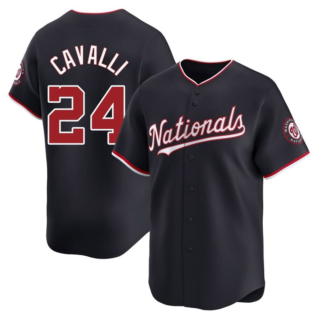 W.Nationals #24 Cade Cavalli Player Navy Alternate Limited Replica Jerseys