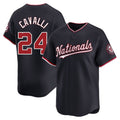 W.Nationals #24 Cade Cavalli Player Navy Alternate Limited Replica Gdoa Stitched Jerseys