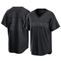 C.Reds #28 Eugenio Su¨¢rez Player Black T-shirt Game Home Gdoa Stitched Jerseys