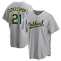 Athletics #21 Tyler Soderstrom player Gray Replica Road Stitched Jersey