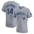 KC.Royals #14 Jac Caglianone Player Gray Limited Elite Home Gdoa Stitched Jerseys