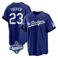 LA.Dodgers #23 Kyle Tucker Player Royal World Series Meet City Connect Home Game Gdoa Stitched Jerseys