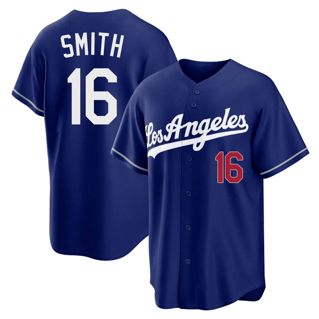 LA.Dodgers #16 Will Smith Player Royal Game Home Gdoa Stitched Jerseys