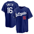 LA.Dodgers #16 Will Smith Player Royal Game Home Gdoa Stitched Jerseys