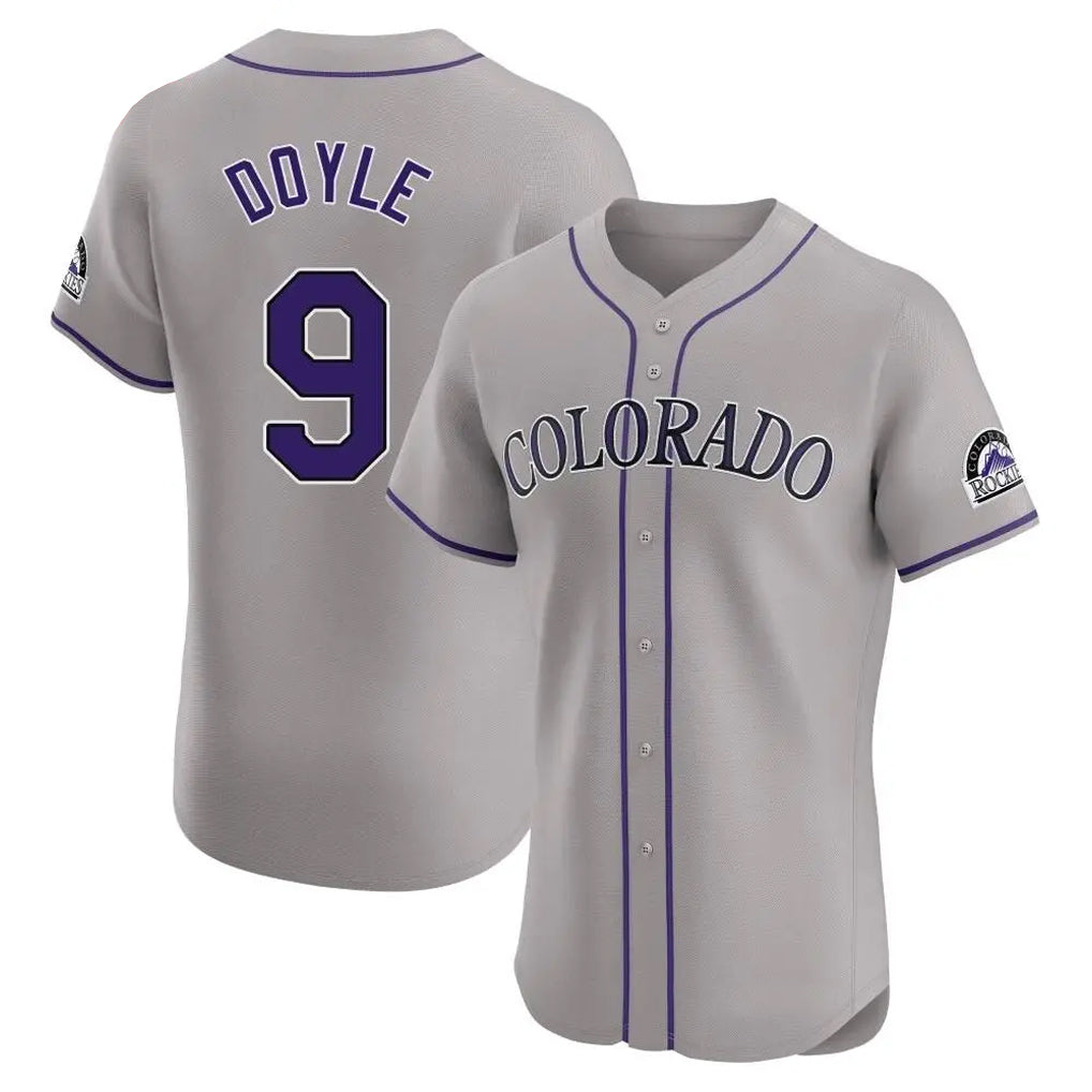 C.Rockies #9 Brenton Doyle Player Gray Limited Elite Home Gdoa Stitched Jerseys