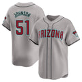 A.Diamondbacks #51 Randy Johnson Player Gray Limited Away Stitched Jerseys