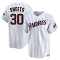 S.Diego Padres #30 Gavin Sheets Player White Cooperstown Collection Limited Home Stitched Jerseys