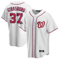 W.Nationals #37 Stephen Strasburg Player White Game Stitched Jerseys