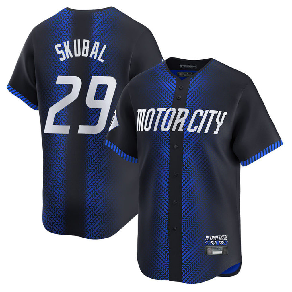 D.Tigers #29 Tarik Skubal Player Navy City Connect Home Limited Gdoa Stitched Jerseys