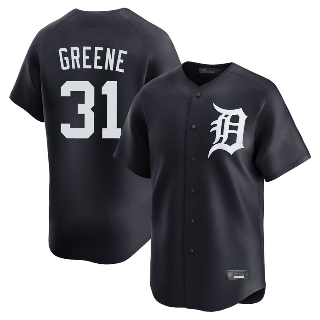 D.Tigers #31 Riley Greene Player Navy Home Limited Game Gdoa Stitched Jerseys