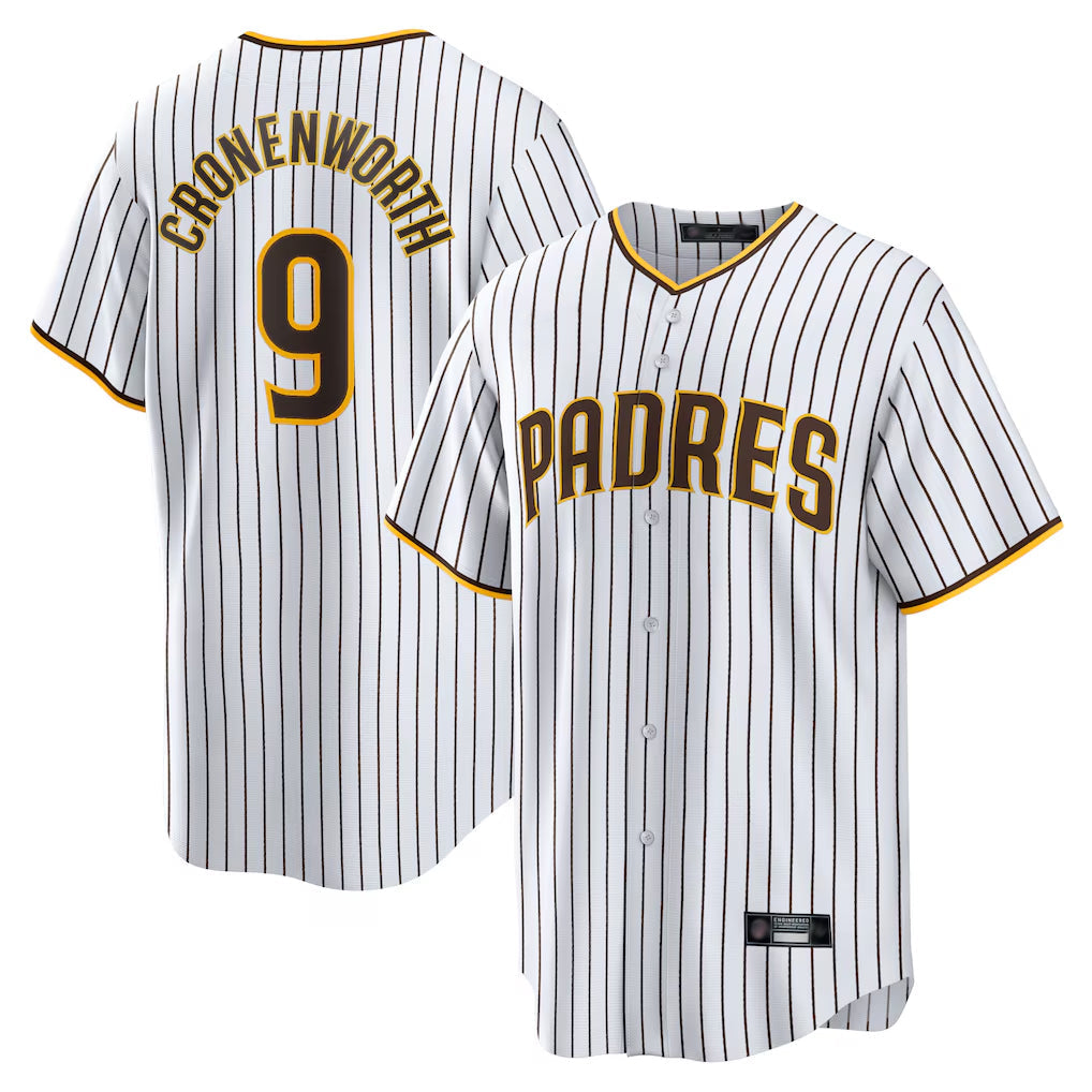 S.Diego Padres #9 Jake Cronenworth Player White Home Game Gdoa Stitched Jerseys