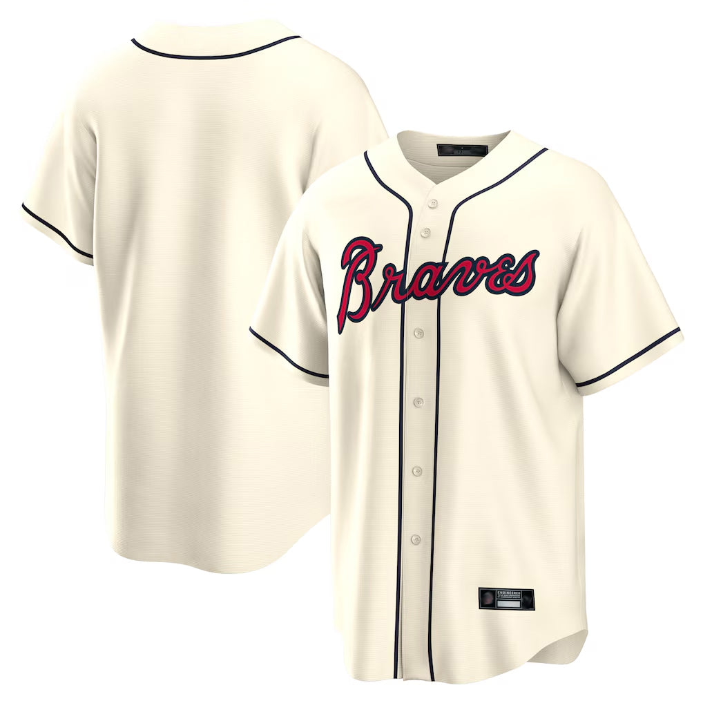 A.Braves ## Braves Blank Player Cream Home Game Gdoa Stitched Jerseys