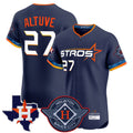 H.Astros #27 Jose Altuve Player Navy City Connect Texas Patch Vapor Premier Limited Elite Home Gdoa Stitched Jerseys
