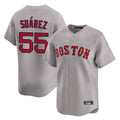 B.Red Sox #55 Ranger Su¨¢rez Player Gray Road Limited Home Game Gdoa Stitched Jerseys