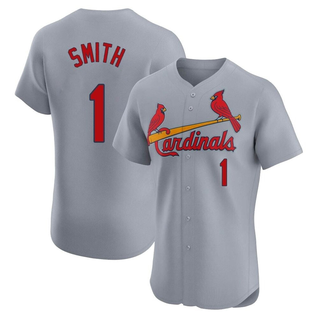 St. Louis Cardinals #1 Ozzie Smith Player Gray Home Limited Elite Stitched Jerseys