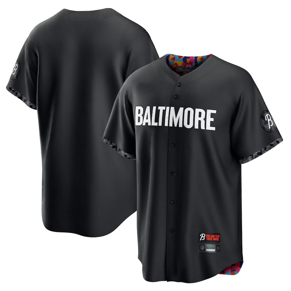 B.Orioles ## Orioles Blank Player Black City Connect Home Game Gdoa Stitched Jerseys