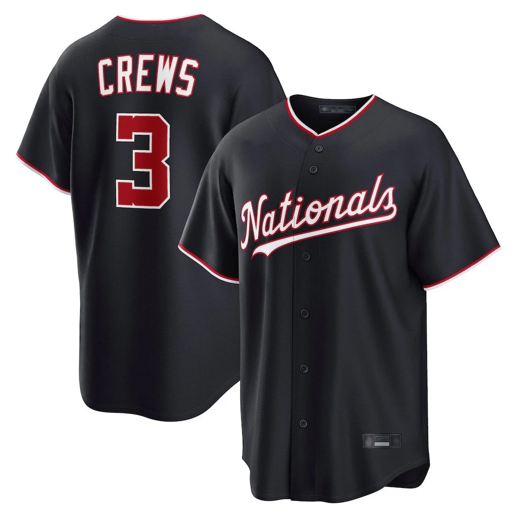 W.Nationals #3 Dylan Crews Player Navy Game Stitched Jerseys
