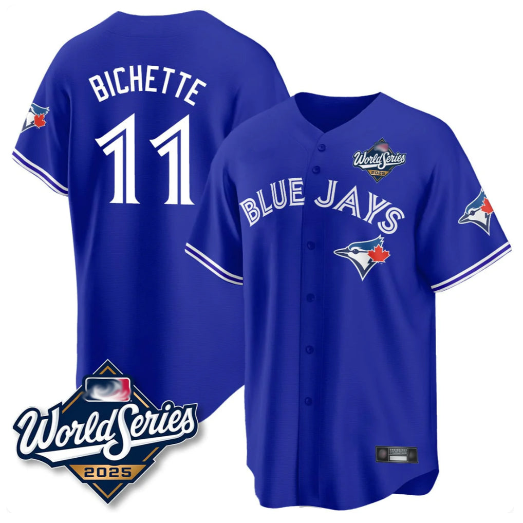 T.Blue Jays #11 Bo Bichette Player Blue 2025 World Series Rush Limited Stitched Jerseys