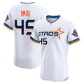 H.Astros #45 Tatsuya Imai Player White City Connect Limited Elite Home Gdoa Stitched Jerseys