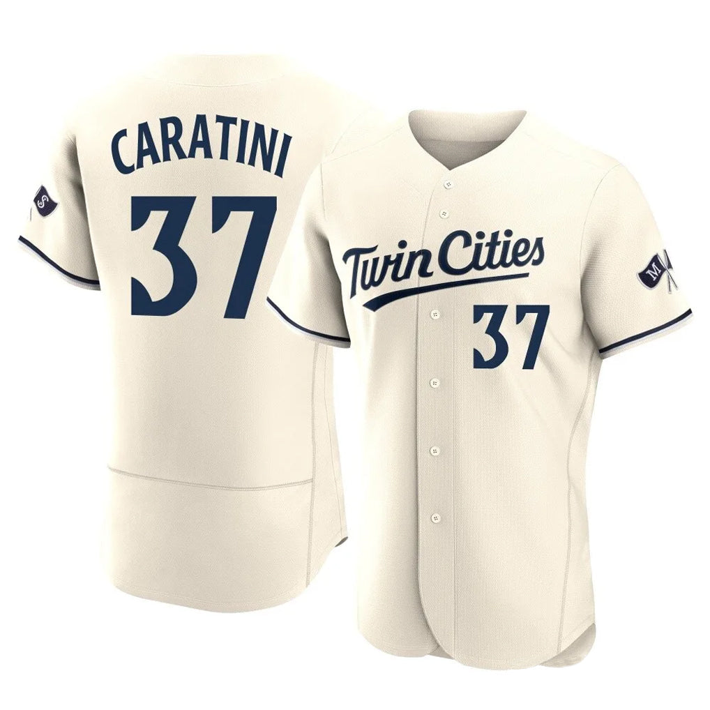 M.Twins #37 Victor Caratini Player Cream Home Limited Elite Gdoa Stitched Jerseys