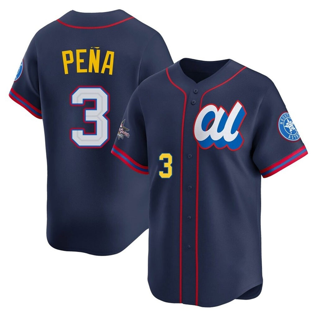 H.Astros #3 Jeremy Pena Player Navy American League All-Star Game Limited Gdoa Stitched Jerseys