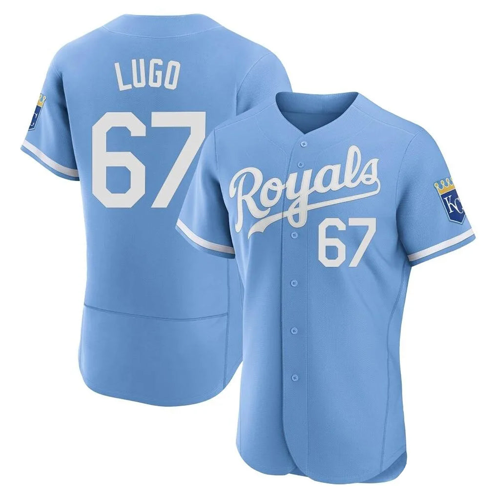KC.Royals #67 Seth Lugo Player Light Blue Alt Limited Elite Home Gdoa Stitched Jerseys