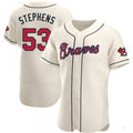 Atlanta Braves #53 Jackson Stephens Cream Alternate Jersey Stitches Baseball Jerseys