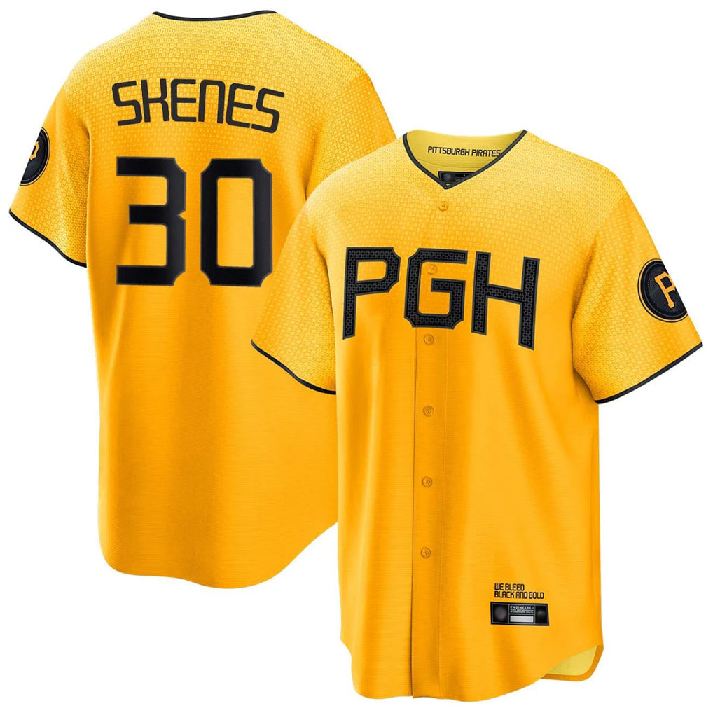 P.Pirates #30 Paul Skenes Player Gold City Connect Home Limited Stitched Jerseys