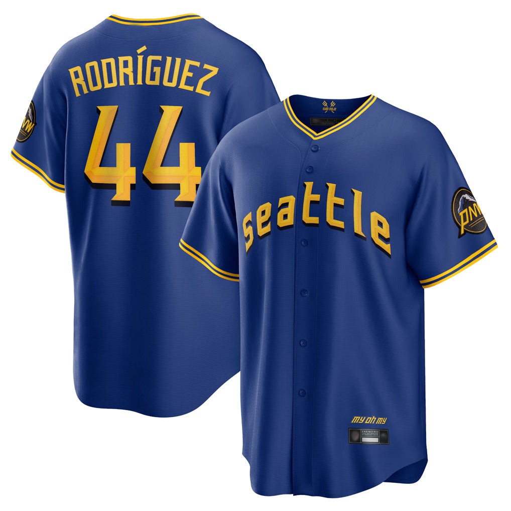 S.Mariners #44 Julio Rodriguez Player Royal City Connect Home Game Gdoa Stitched Jerseys