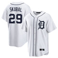 D.Tigers #29 Tarik Skubal Player White Home Game Gdoa Stitched Jerseys