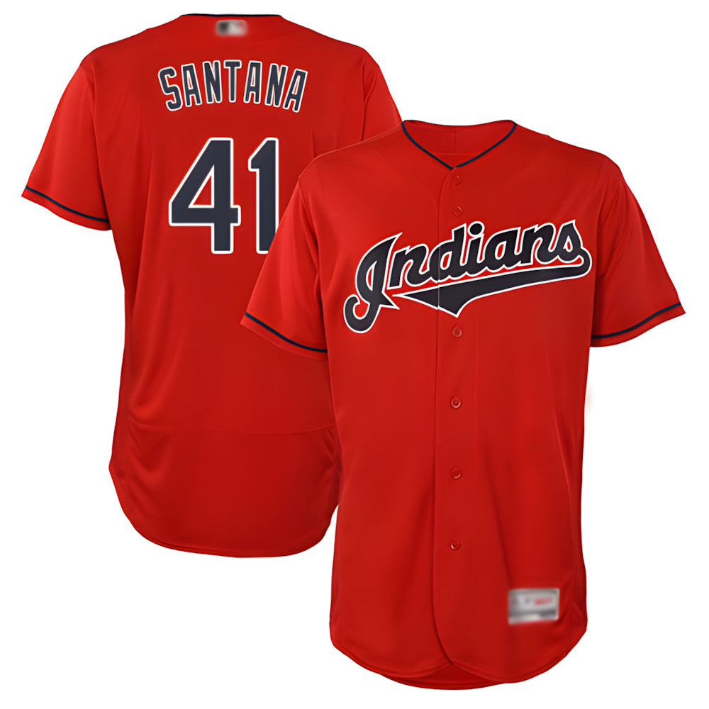 A.Diamondbacks #41 Carlos Santana Player Red game time Stitched Jersey