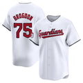 C.Guardians #75 Connor Brogdon Player White Limited Home Gdoa Stitched Jerseys