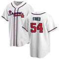 Atlanta Braves #54 Max Fried White Alternate Authentic Player Jersey Stitches Baseball Jerseys
