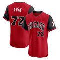 C.White Sox #72 Carlton Fisk Player Red City Connect Limited Elite Home Gdoa Stitched Jerseys