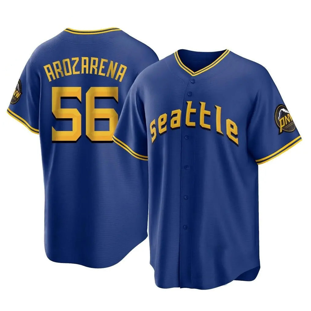 S.Mariners #56 Randy Arozarena Player Royal Home Game Stitched Jerseys