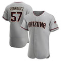 A.Diamondbacks #57 Eduardo Rodriguez Player Gray Road Stitched Jersey