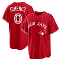 T.Blue Jays #0 Andres Gimenez Player Red Home Game Stitched Jerseys