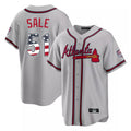 A.Braves #51 Chris Sale Player Gray USA 250 Fourth Of July Limited Home Game Gdoa250Ys Stitched Jerseys