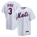 NY.Mets #3 Carson Benge Player White Home Limited Gdoa Stitched Jerseys