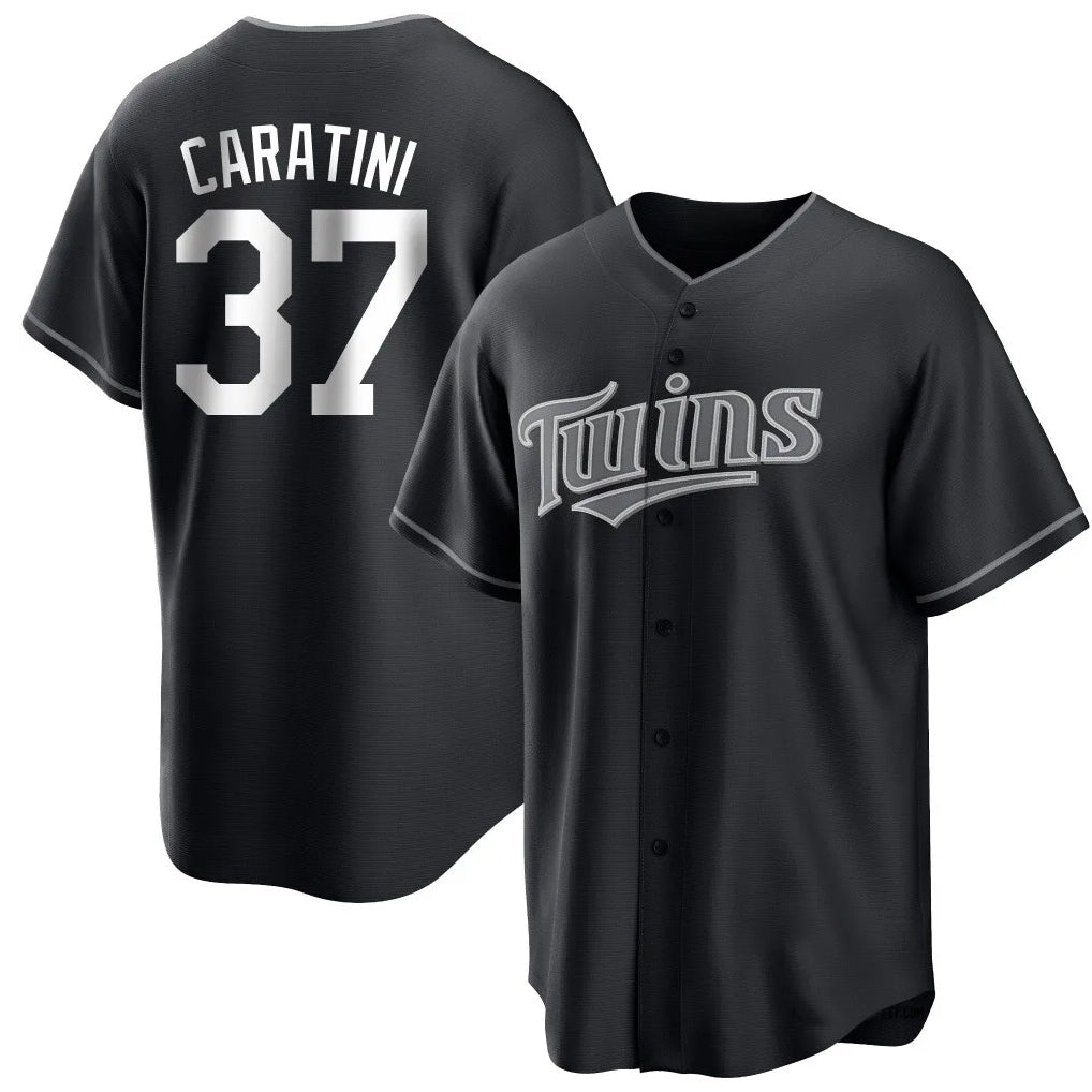 M.Twins #37 Victor Caratini Player Black Home Game Gdoa Stitched Jerseys